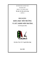 Bài giảng khoa học môi trường và sức khỏe môi trường part 1 pot