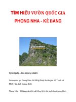 TÌM HIỂU VƯỜN QUỐC GIA PHONG NHA - KẺ BÀNG ppt