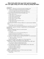 Giáo trình phân tích quy trình quản lý nguồn vốn của ngân hàng với chức năng huy động tiết kiệm p1 potx