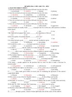 ĐỀ KIỂM TRA 1 TIẾT ANH VĂN – ĐỀ 8 ppsx