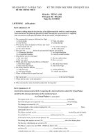 KỲ THI CHỌN HỌC SINH GIỎI QUỐC GIA Môn thi : TIẾNG ANH pptx