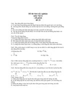 Đề thi thử trắc nghiệm môn Vật lý - Đề 25 pdf