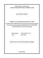 tóm tắt luận án tiến sĩ nghiên cứu thành phần bọ xít bắt mồi và khả lợi dụng hai loài coranus fuscipennis reuter và coranus spiniscutis reuter trong quản lý tổng hợp sâu hại đậu rau tại vùng hà nội