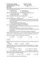 Đề kiểm tra 15 phút Môn Vật lý lớp 11 - Đề số : 002 pptx