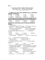 ĐỀ LUYỆN THI TỐT NGHIỆP THPT& ĐẠI HỌC MÔN TIẾNG ANH 12 - ĐỀ 23 docx