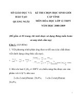 KÌ THI CHỌN HỌC SINH GIỎI CẤP TỈNH MÔN HÓA HỌC LỚP 12 SỞ GIÁO DỤC VÀ ĐÀO TẠO QUẢNG NGÃI pps