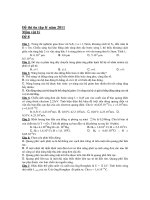 Đề thi ôn tập lý năm 2011 Môn vật lý - Đề 8 ppsx