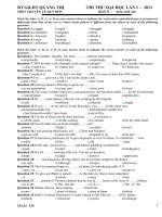 Đề thi thử anh văn - trường Lê Qúy Đôn - Quảng Trị docx