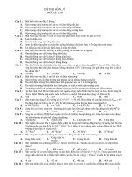 ĐỀ THI MÔN LÝ (MÃ ĐỀ 133) potx