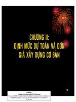 Dự toán xây dựng cơ bản và đấu thầu xây lắp công trình - Chương 2 ppt