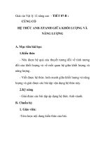 Giáo án Vật lý 12 nâng cao - TIẾT 87-B : CỦNG CỐ HỆ THỨC ANH-XTANH GIỮA KHỐI LƯỢNG VÀ NĂNG LƯỢNG ppsx