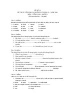 TUYỂN SINH ANH VĂN - ĐỀ SỐ 19 docx