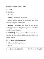 Giáo hóa học lớp 12 cơ bản - Tiết 2: : ESTE docx
