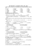 ĐỀ THI THỬ TN – ĐH MÔN: TIẾNG ANH – ĐỀ 3 ppt