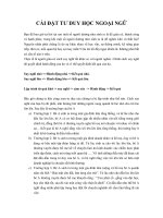 Cài đặt tư duy học Ngoại Ngữ