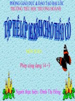 Bài giảng toán lớp 1 phép cộng dạng 17 cộng 3