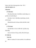 Giáo án vật lý lớp 10 chương trình cơ bản - Tiết 1 : CHUYỂN ĐỘNG CƠ potx