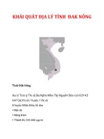 KHÁI QUÁT ĐỊA LÝ TỈNH ĐAK NÔNG potx