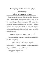 Phương pháp làm bài nhanh trắc nghiệm Phương pháp 6 TĂNG GIẢM KHỐI LƯỢNG pot