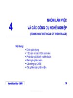 Bài giảng công nghệ phần mềm - Phần 1 Giới thiệu về chu trình sống của phần mềm - Chương 4 docx