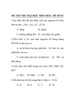 ĐỀ THI THỬ ĐẠI HỌC MÔN HÓA HỌC ĐỀ SỐ 03 docx