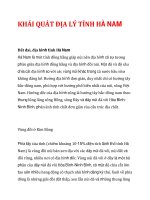 KHÁI QUÁT ĐỊA LÝ TỈNH HÀ NAM pptx