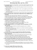 Đề thi tham khảo Môn: Anh Văn – Đề 22 pdf