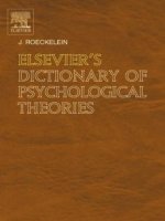 ELSEVIER''''S DICTIONARY OF PSYCHOLOGICAL THEORIES phần 1 docx