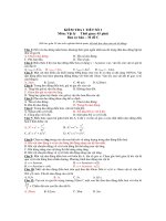 KIỂM TRA 1 TIẾT SỐ 1 Môn: Vật lý - Mã đề C pptx