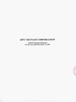 hpt vietnam corporation audited financial statements for the year ended december 31 2007