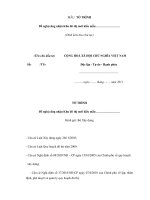 MẪU TỜ TRÌNH Đề nghị công nhận Khu đô thị mới kiểu mẫu pps