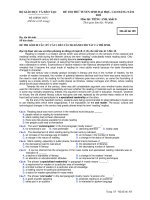 ĐỀ THI THỬ TUYỂN SINH ĐẠI HỌC, CAO ĐẲNG NĂM 2011 Môn thi: TIẾNG ANH - Mã đề thi 105 pot