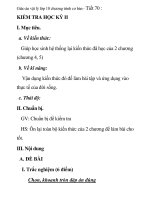 Giáo án vật lý lớp 10 chương trình cơ bản - Tiết 70 : KIỂM TRA HỌC KỲ II pptx