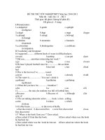 ĐỀ THI THỬ TN THPT Năm học 2010– 2011 Môn thi: Tiếng Anh – Đề 3 pot