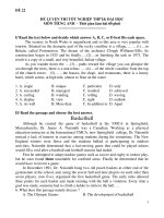 ĐỀ LUYỆN THI TỐT NGHIỆP THPT& ĐẠI HỌC MÔN TIẾNG ANH 12 - ĐỀ 22 potx