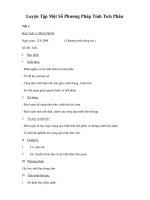 Luyện Tập Một Số Phương Pháp Tính Tích Phân docx