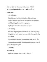 Giáo án vật lý lớp 10 chương trình cơ bản - Tiết 65: SỰ CHUYỂN THỂ CỦA CÁC CHẤT (Tiết 2) ppt