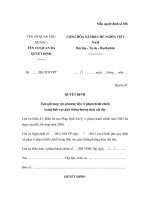 MẪU QUYẾT ĐỊNH Tạm giữ tang vật, phương tiện vi phạm hành chính trong lĩnh vực giao thông đường thủy nội địa pptx