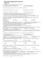 Đề thi thử tốt nghiệp THPT năm 2011 Môn: Vật lý Đề 2 pptx