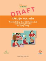 Truyền thông thay đổi hành vi về nuôi dưỡng trẻ nhỏ tại cộng đồng