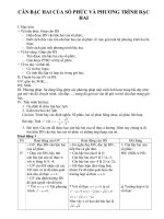 CĂN BẬC HAI CỦA SỐ PHỨC VÀ PHƯƠNG TRÌNH BẬC HAI ppt