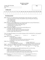 Bài kiểm tra 45 phút Môn: Vật Lý - Đề 3 pot