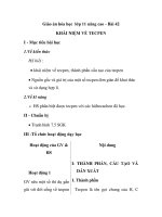 Giáo án hóa học lớp 11 nâng cao - Bài 42 KHÁI NIỆM VỀ TECPEN pdf