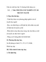 Giáo án sinh học lớp 12 chương trình nâng cao - Tiết: 27 Bài: PHƯƠNG PÁP NGHIÊN CỨU DI TRUYỀN NGƯỜI docx