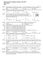 Đề luyện thi Tốt nghiệp và Đại học Năm 2011 Môn Vật lý - Đề 5 pdf