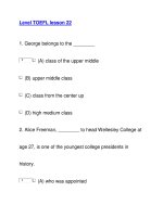 Level TOEFL lesson 22 pot