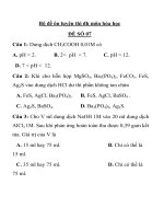 Bộ đề ôn luyện thi đh môn hóa học ĐỀ SỐ 07 pptx
