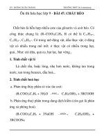 Ôn thi hóa học lớp 9 - BÀI 47: CHẤT BÉO docx