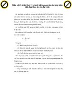 Giáo trình phân tích vị trí mặt cắt ngang nền đường biến đổi dọc theo tuyến địa hình p1 docx