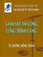 GIÁM SÁT THI CÔNG CÔNG TRÌNH CẢNG potx